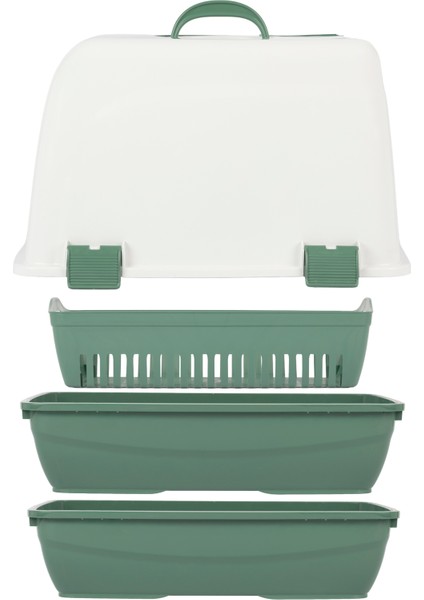 Elekli Kapalı Kedi Tuvaleti.