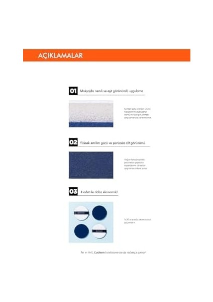 Mıssha Nemli ve Eşit Miktarda Uygulama Sunan Emilim Gücü Yüksek Makyaj Süngeri Air In Puff (4ADET)