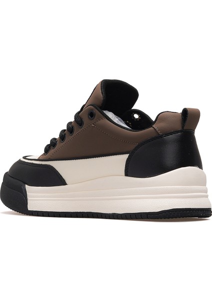 25K301 Kadın Hakiki Deri Parçalı Bağcıklı Sneaker Ayakkabı modelleri