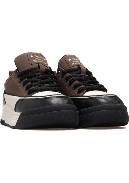 25K301 Kadın Hakiki Deri Parçalı Bağcıklı Sneaker Ayakkabı indirimleri