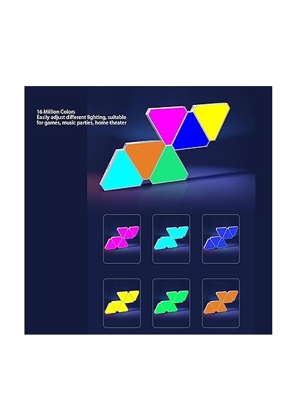 Işık Paneli, 10 Set Rgb LED Işık Paneli Üçgen Modüler Işık Ekleme Dekor Lambası Müzik Senkronizasyonu Bt Uygulaması ve Uzaktan Kumanda indirimleri