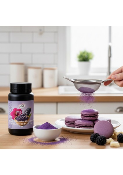 Toz Mor Doğal Gıda Boyası 25 G – Bitkisel Kaynaklı, Pasta ve Tatlılar Için Katkısız Renk Boyası modelleri