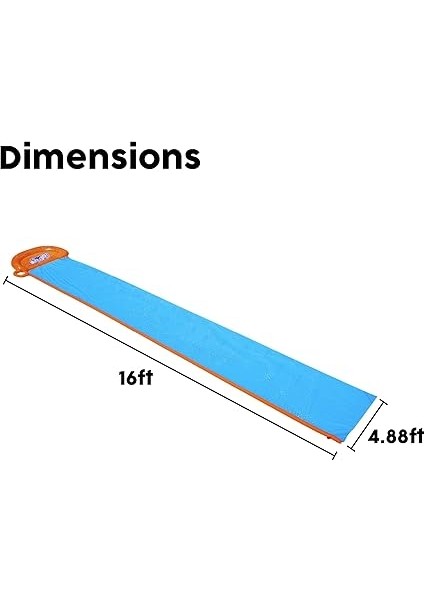 H20GO Single Su Kaydırağı, 4,88 M Şişirilebilir Dahili Fıskiyeli modelleri