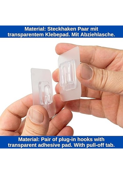 Yapışkanlı Çift Taraflı Kanca | 4 Çift | Iz Bırakmayan, Delik Açmayan, Çok Fonksiyonlu Banyo ve Mutfak Su Geçirmez Ev Duvar Askıları modelleri