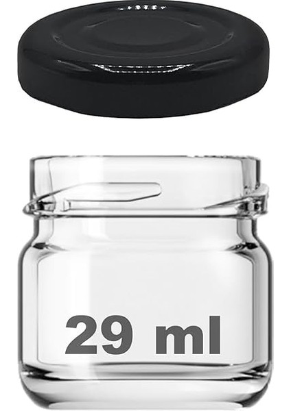 29 ml Farklı Boyutlarda Kavanoz 29 cc Konserve Metal Kapaklı Cam Kavanoz 6 Adet (Şeffaf, 29 Cc) fırsatları