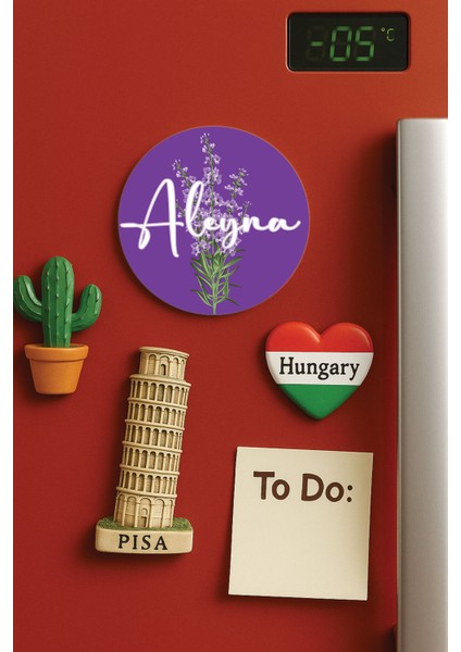 Kişiye Özel Isim Yazılı Dekoratif Buzdolabı Ofis Ev Magneti Magnet Büyük Jumbo Boy DIZAYN11