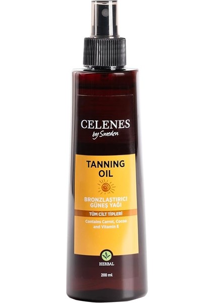 Herbal Bronzlaştırıcı Güneş Yağı, 200ML