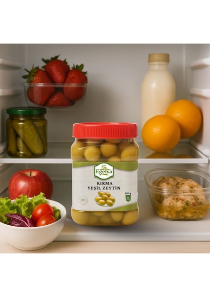 Kırma Yeşil Zeytin 500 G – Ege’den Sofralık Domat Zeytin, Doğal Salamura fiyatları