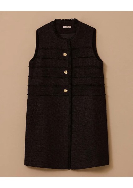 10002521111019 Önü Şerit Düğmeli Tüvit Triko Yelek indirimleri