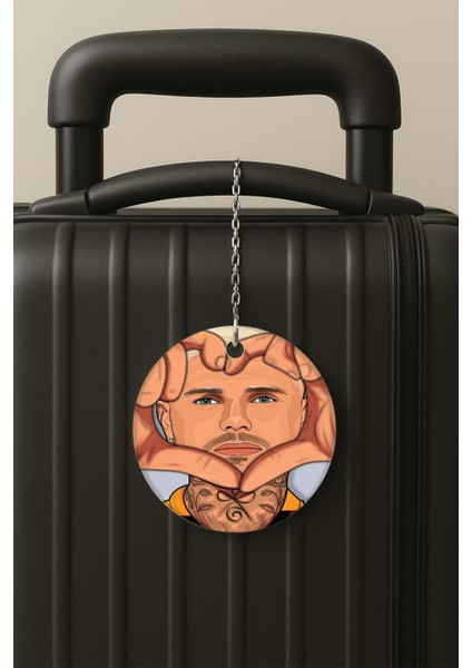 MAURO99GOL Desenli Uv Baskılı Pleksi Bavul Etiketi Seyahat Tatil Valiz Etiketi