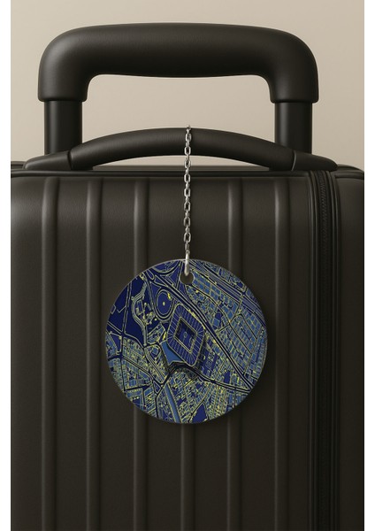 Kadiköy Stadyum Desenli Uv Baskılı Pleksi Bavul Etiketi Seyahat Tatil Valiz Etiketi