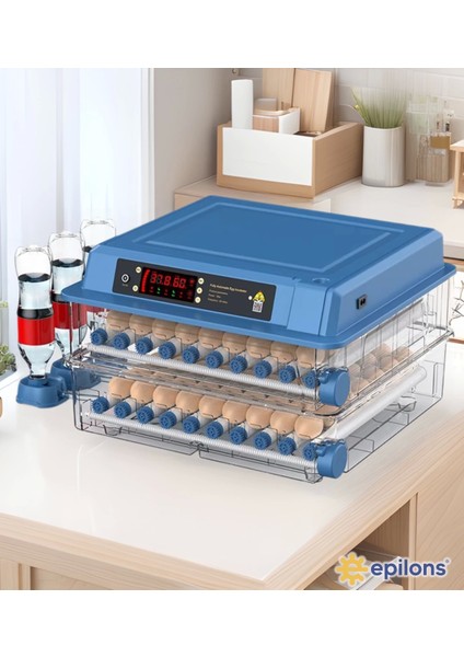 120 Yumurta Kapasiteli Tam Otomatik Kuluçka Makinesi - Civciv, Kaz, Hindi ve Ördek Yetiştiriciliği EPO-W120 Yedek Motorlu ( Lisinya ) fırsatları