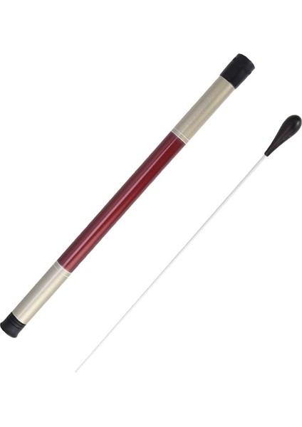 2 Adet Orkestra Baton Müzik Dirigent Baton Konser Müzikal Accssory Kılıflı (Siyah + Kahverengi)