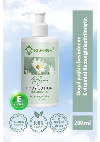 Nemlendirici Vücut Losyonu - Shea Yağı / E Vitamini Allegria 200 ml