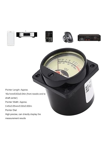 Vu O Metre Vu Metre Yüksek Hassasiyetli Sarı Işaretçi Kadran, Beyaz LED Arkadan Aydınlatmalı Amplifikatör Paneli Vu Metre Başlığı, Db Metre, 100 x 80 mm Boyut fiyatları