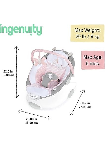 Rahatlatıcıana Kucağı, Sesler ve Titreşimler, 0-6 Ay, 9 Kg'ya Kadar - Flora The Unicorn (Pembe) modelleri