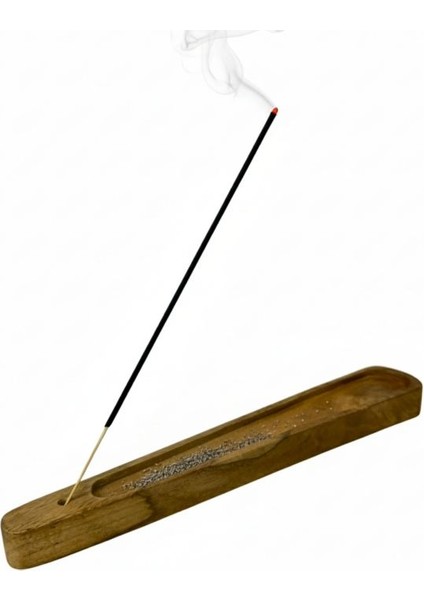 4049 El Yapımı Doğal Suar Ağacı Ahşap Tütsülük - 20'li Tütsü Hediyeli