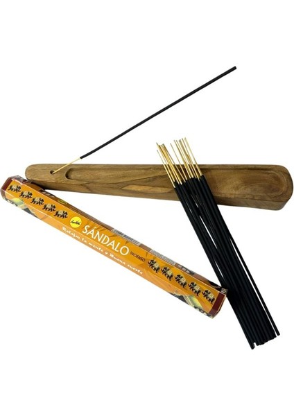 4049 El Yapımı Doğal Suar Ağacı Ahşap Tütsülük - 20'li Tütsü Hediyeli fırsatları