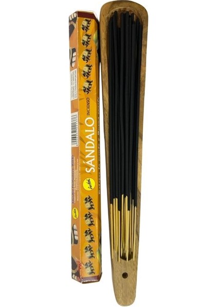 4049 El Yapımı Doğal Suar Ağacı Ahşap Tütsülük - 20'li Tütsü Hediyeli