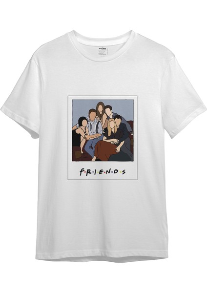 Friends Silüetli Tişört - Beyaz
