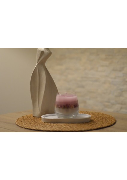 El Yapımı, Gül Kokulu, Pembe Simli Jel Mum – Cam Bardakta Dekoratif Mum – Hediyelik – Hediyelik Mum modelleri