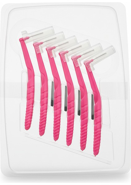 Arayüz Fırçası Diş Arası Arayüz Fırçası L Tipi Diş Ara Fırçası 6 Adet Pembe 0,40 mm indirimleri