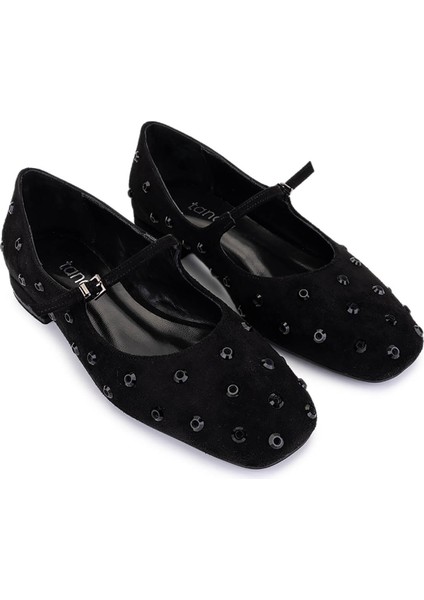Kadın Hakiki Deri Siyah Babet Ayakkabı 735 8351 Bn Ayk SK25-26 Syh Kdf/syh Tas fiyatları