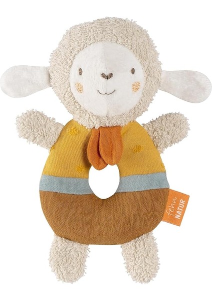 Bebek Halkası Kavrama Oyuncak Koyun Fehnnatur - Organik Pamuklu Sevimli Oyuncak - Eğlenerek Öğrenme Için Çıngıraklı ve Oyuncaklı Bebek Oyuncağı - 0+ Aydan Itibaren