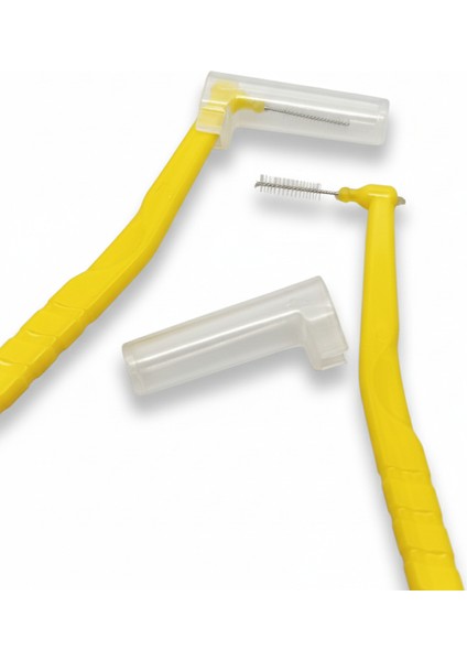 Arayüz Fırçası Diş Arası Arayüz Fırçası L Tipi Diş Ara Fırçası 6 Adet Sarı 0,70 mm modelleri