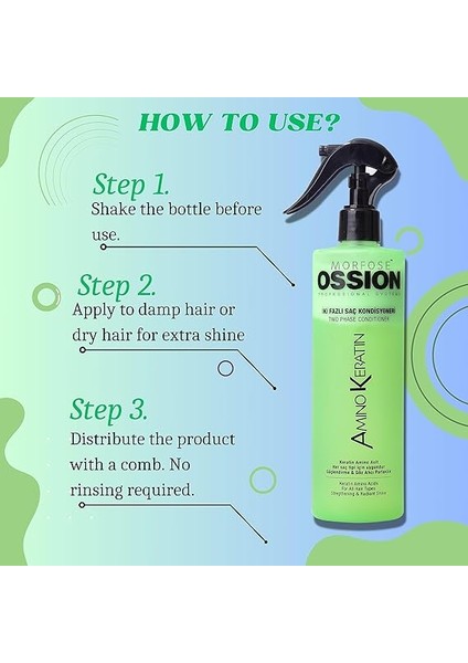 Ossion Amıno Keratin Fön Suyu 400ML 1 Paket (1 x 1 Adet) indirimleri