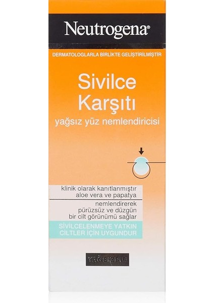 Sivilce Karşıtı Yağsız Yüz Nemlendiricisi 50ML, 50 ml