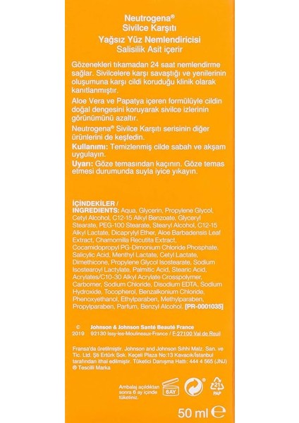Sivilce Karşıtı Yağsız Yüz Nemlendiricisi 50ML, 50 ml fiyatları