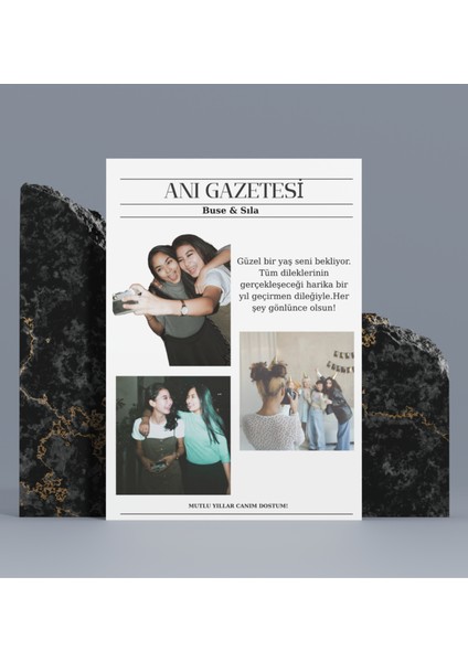 Rosa Art Kişiye Özel Anı Gazetesi , Çerçevesiz Kişiye Özel Poster, Doğum Günü, Anneler Günü, Sevgililer Gününe Hediye