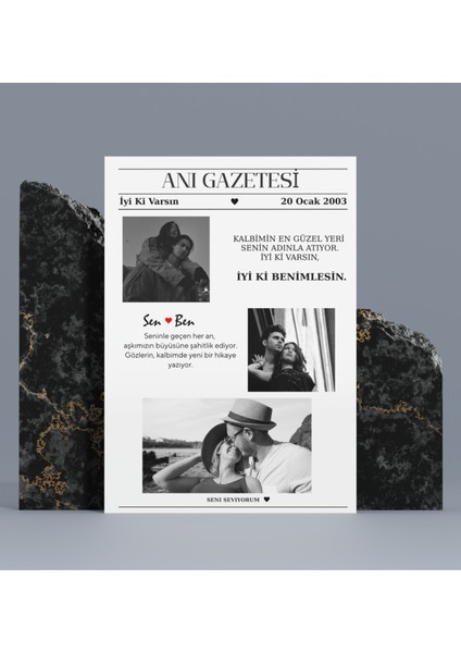 Rosa Art Kişiye Özel Anı Gazetesi , Çerçevesiz Kişiye Özel Poster, Doğum Günü, Anneler Günü, Sevgililer Gününe Hediye fiyatları