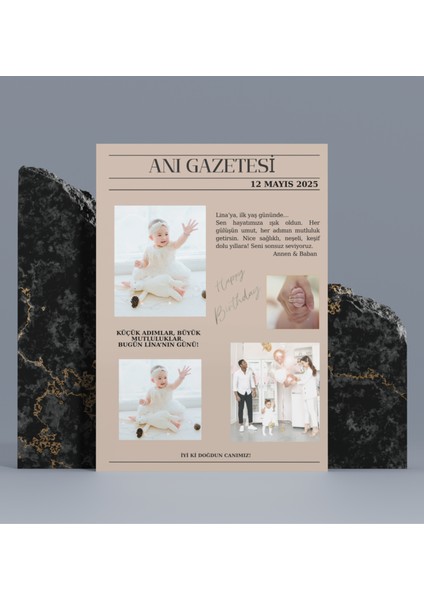 Rosa Art Kişiye Özel Anı Gazetesi , Çerçevesiz Kişiye Özel Poster, Doğum Günü, Anneler Günü, Sevgililer Gününe Hediye modelleri