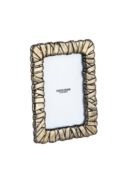 La Medore Wrap Collectıon Antıque Brass Small Photo Frame 14X19 cm