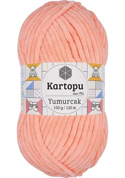 1 Adet Yumurcak Kadife El Örgü Ipi Somon K218