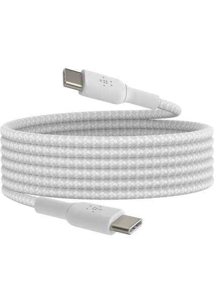 Boostcharge (1m/3.3 Ft) Örgülü Usb-C&apos;den Usb-C&apos;ye Kablo 16, 16 Pro, 16 Pro Max, 16, S24, S23, 10, 9, 9, 8, iPad Pro ve Daha Fazlası