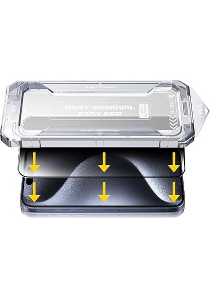 iPhone 15 Pro Max Uyumlu [2'li Paket] Privacy Hayalet Ekran Koruyucu Kolay Kurulum modelleri