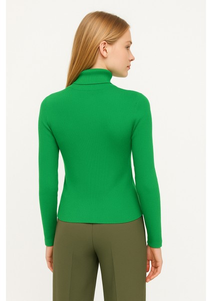 Kadın Kışlık Yarım Balıkçı Kolyeli Yaka Yakası Açık Bedene Oturan Örme Bürümcük Badi Kazak fiyatları