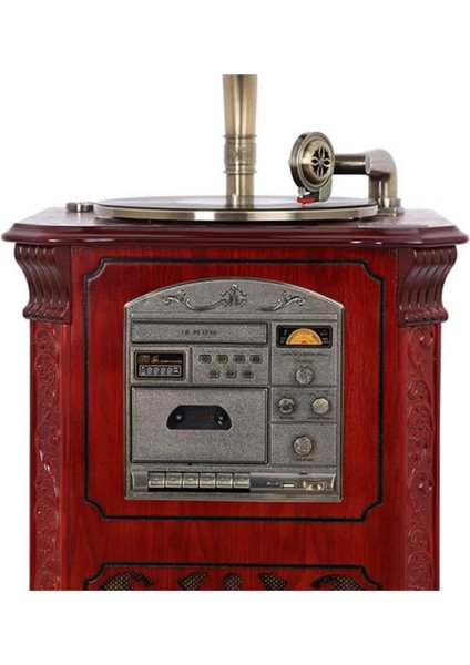 Gramofon Plakçalar Ahşap Standlı 150CM Radyo Bluetooth USB C0997 fırsatları