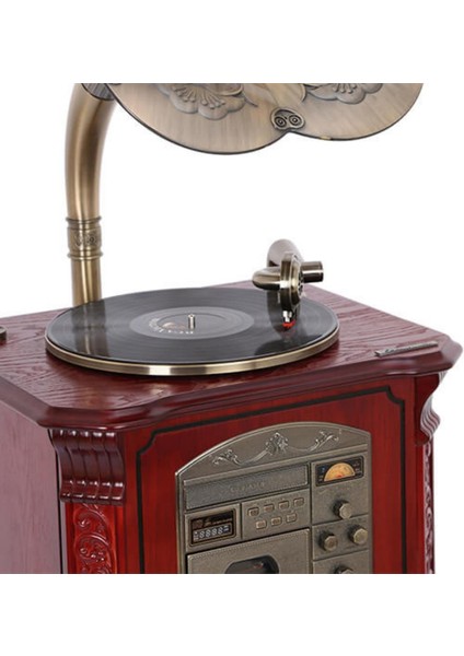 Gramofon Plakçalar Ahşap Standlı 150CM Radyo Bluetooth USB C0997 indirimleri