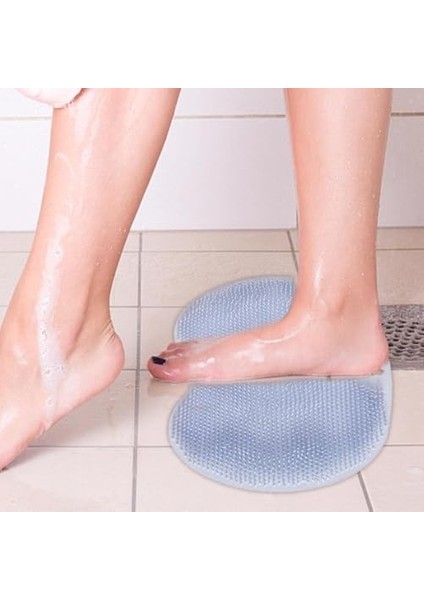 Duş Için Ayak Yıkama Fırçası - Kaymaz Vantuzlu Büyük Boy Mat,ayak Masaj Pedi Duş Masajı Kaymaz Banyo Pedi Ayak Yıkama Yeşil fiyatları