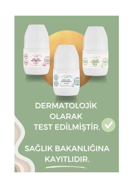 Doğal Alüminyumsuz Parabensiz Vegan Unisex Temiz Kokulu Roll-On Deodorant 1 Adet 50ML modelleri