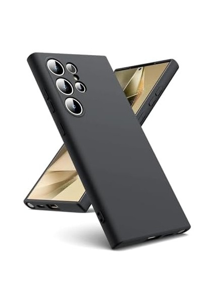 Ggm Aksesuar Galaxy S24 Ultra ile Uyumlu Içi Kadife Kamera Korumalı Lansman Silikon Kılıf Ince Yapılı Tam Koruma Sağlayan Kamera Korumalı Kılıf (Siyah) fiyatları