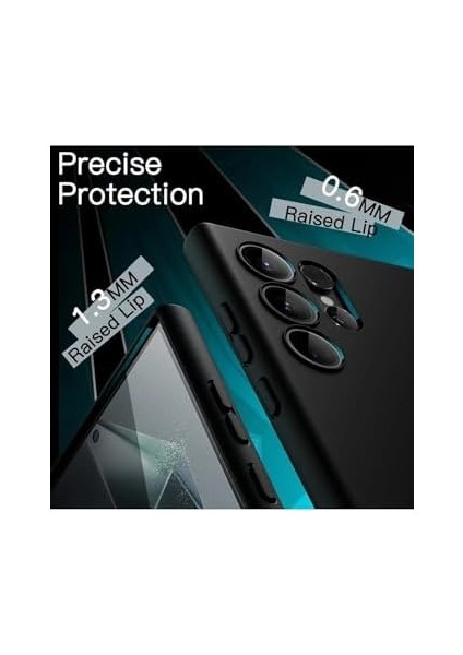 Ggm Aksesuar Galaxy S24 Ultra ile Uyumlu Içi Kadife Kamera Korumalı Lansman Silikon Kılıf Ince Yapılı Tam Koruma Sağlayan Kamera Korumalı Kılıf (Siyah) modelleri