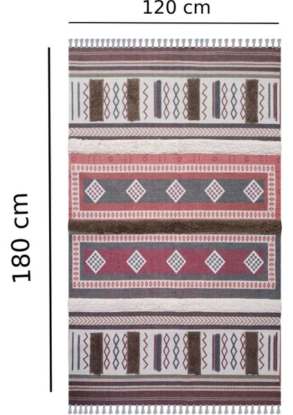 Home MR18 Tafting Pamuklu Kilim - Renkli - 120X180 cm modelleri