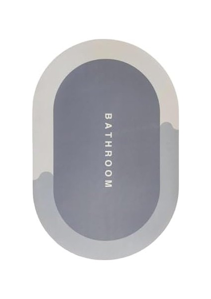 Krem Oval Sihirli Su Emici Paspası Kaymaz Tabanlı Abdest Paspası 3 mm 38X58 modelleri