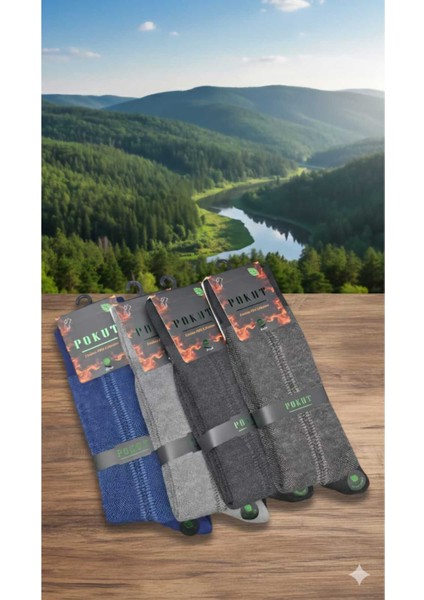 Erkek Bambu Çorap Kışlık Kalın Dikişsiz 4'lü Paket fiyatları