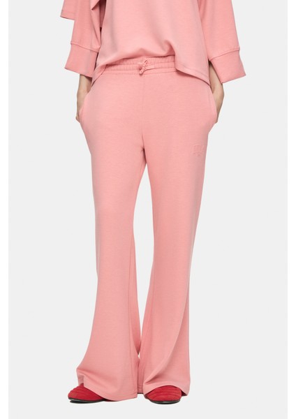 Uranıa Pembe Ispanyol Paça Gofre Baskı Loose Fit Kadın Eşofman Alt fiyatları